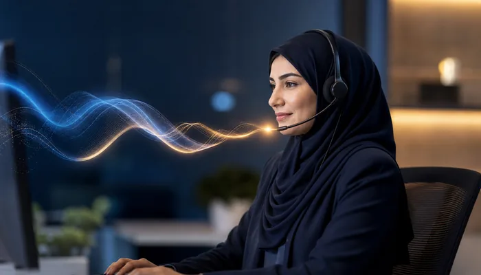 تحویل زمینه‌دار پرونده تماس به اپراتور زن ایرانی با حجاب کامل
